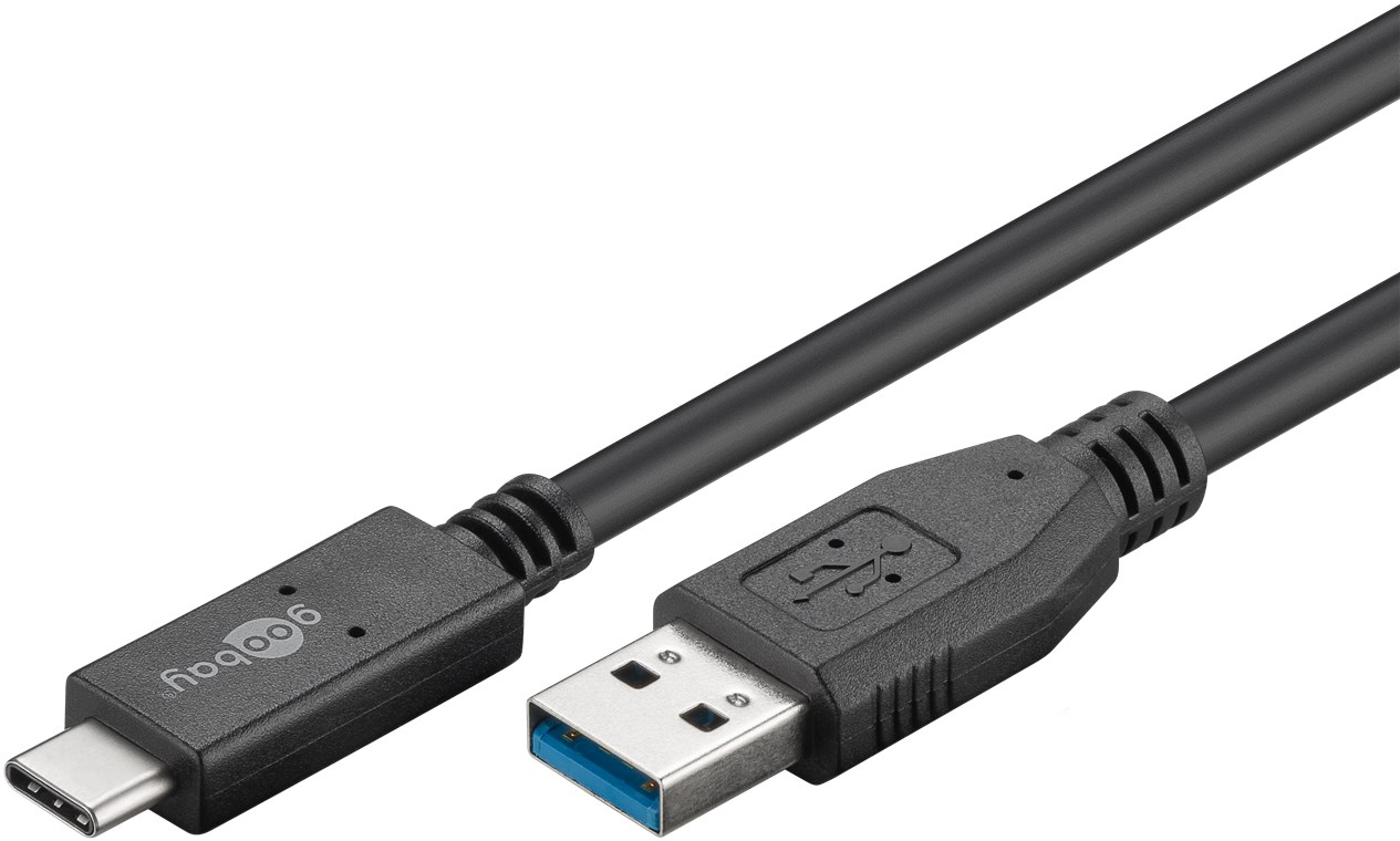 USB-C™ Kabel USB 3.1 Generation 2, 3A, schwarz - Kabellänge 1 m - USB-Stecker (Typ A) > USB-C™-Stecker USB-C™ Kabel USB 3.1 Generation 2, 3A, schwarz - Kabellänge 1 m - USB-Stecker (Typ A) > USB-C™-Stecker