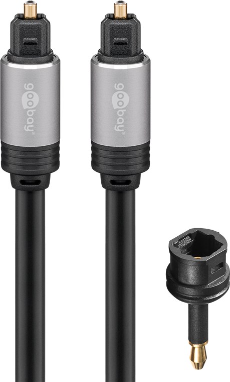 Toslink Kabel mit Metallsteckern - Kabellänge 1.5 m - Toslink-Stecker > Toslink-Stecker