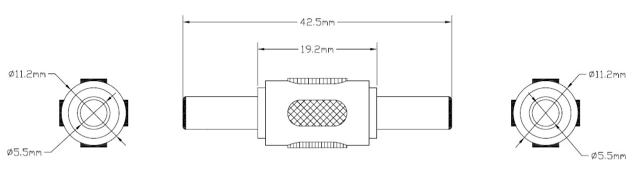 DC-Stecker (5,50 x 2,10 mm) - DC-Stecker (5,50 x 2,10 mm) - Schnell-Verbinder