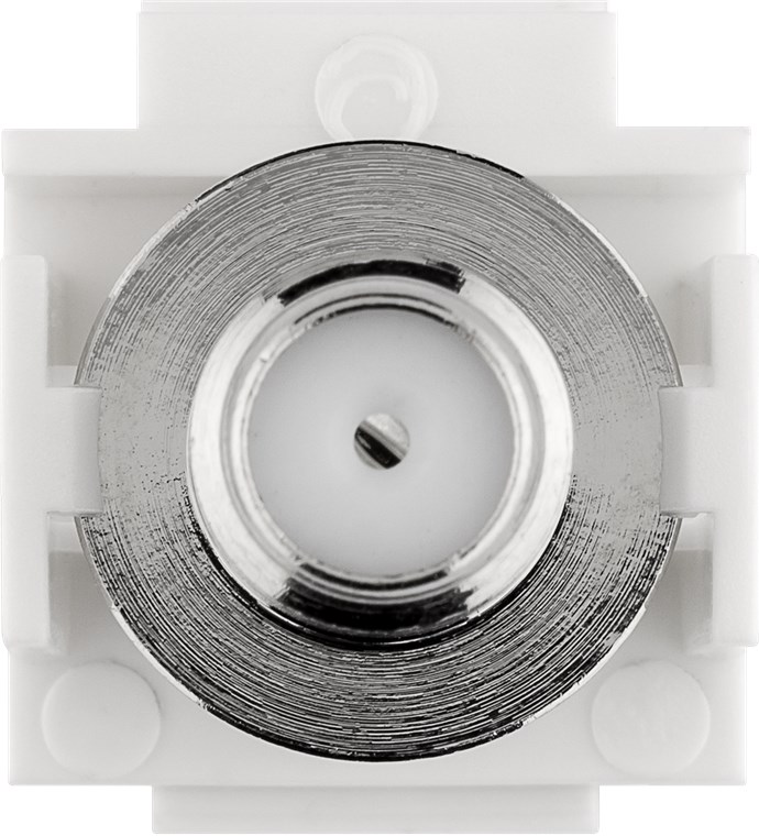 Keystone Modul SAT/Antenne, bündige Montage - 18,9 mm Breite, Koax-Buchse > F-Buchse