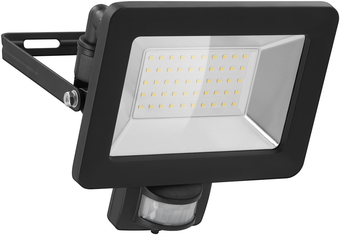 LED-Außenstrahler, 50 W, mit Bewegungsmelder LED-Außenstrahler, 50 W, mit Bewegungsmelder - mit 4250 lm, neutralweißem Licht (4000 K), PIR-Sensor mit ON-/ OFF-Funktion und M16-Kabelverschraubung, für den Außeneinsatz geeignet (IP44)