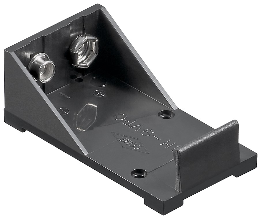 1x 9V Block Batteriehalter 1x 9V Block Batteriehalter - Lötfahne (U)
