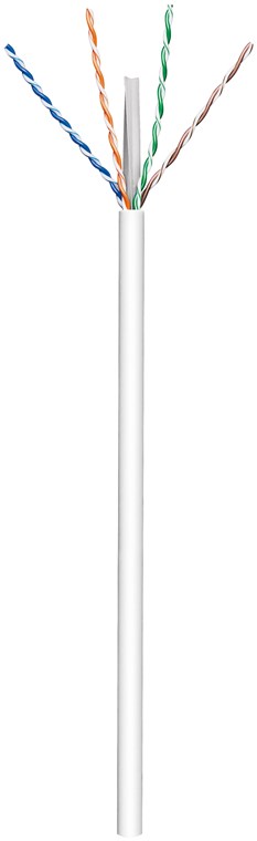 CAT 6 Netzwerkkabel, U/UTP, weiß - Kabellänge 305 m - CCA Kupfergemisch für SOHO Anwendungen, AWG 23/1 (solid), PVC CAT 6 Netzwerkkabel, U/UTP, weiß - Kabellänge 305 m - CCA Kupfergemisch für SOHO Anwendungen, AWG 23/1 (solid), PVC