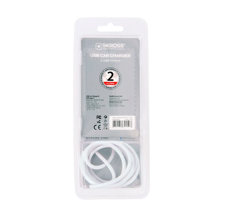 USB Car Charger & USB Typ-C (2.0) Kabel - zum einfachen Laden von USB-Geräten am Zigarettenanzünder (12 V)