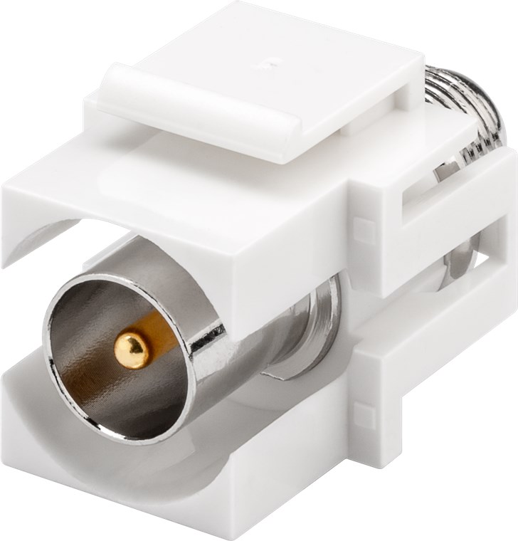 Keystone Modul SAT/Antenne, bündige Montage - 18,9 mm Breite, Koax-Stecker > F-Buchse