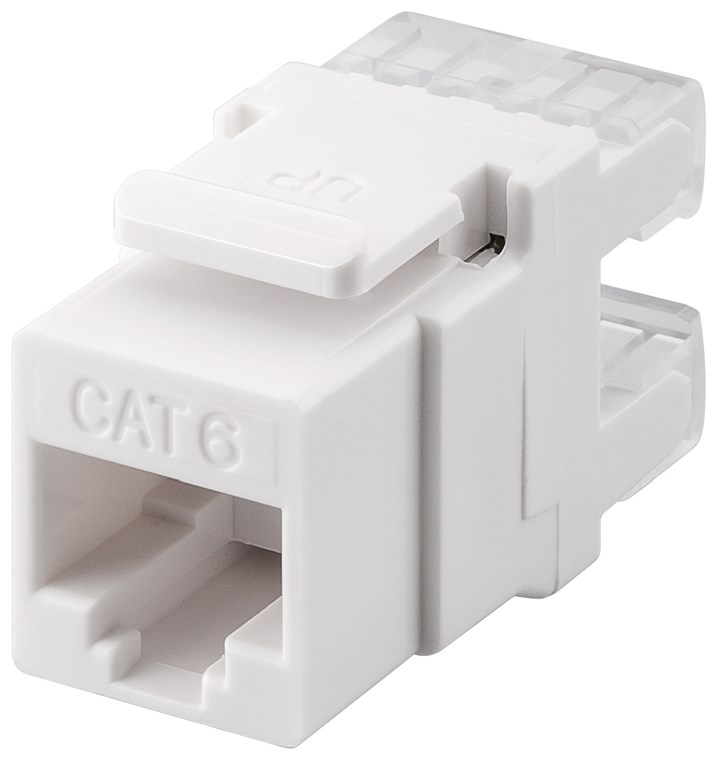 Keystone Modul RJ45 CAT 6, UTP Keystone Modul RJ45 CAT 6, UTP - 16,7 mm breit, Klemmleiste für werkzeugfreie LSA-Montage, Snap-In-System