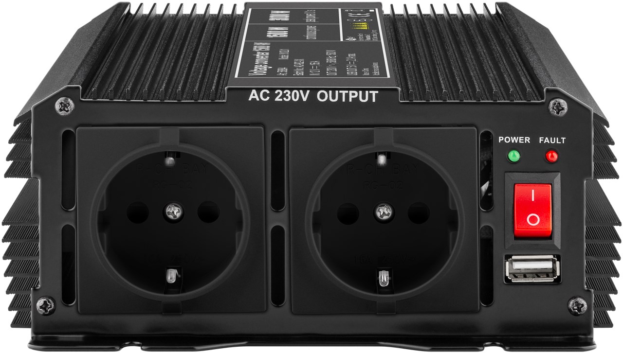 Spannungswandler 1500 W - wandelt 12 V DC in 230 V AC um Spannungswandler 1500 W - wandelt 12 V DC in 230 V AC um