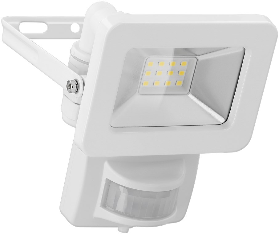 LED-Außenstrahler, 10 W, mit Bewegungsmelder LED-Außenstrahler, 10 W, mit Bewegungsmelder - mit 850 lm, neutralweißem Licht (4000 K), PIR-Sensor mit ON-/OFF-Funktion und M16-Kabelverschraubung, für den Außeneinsatz geeignet (IP44)