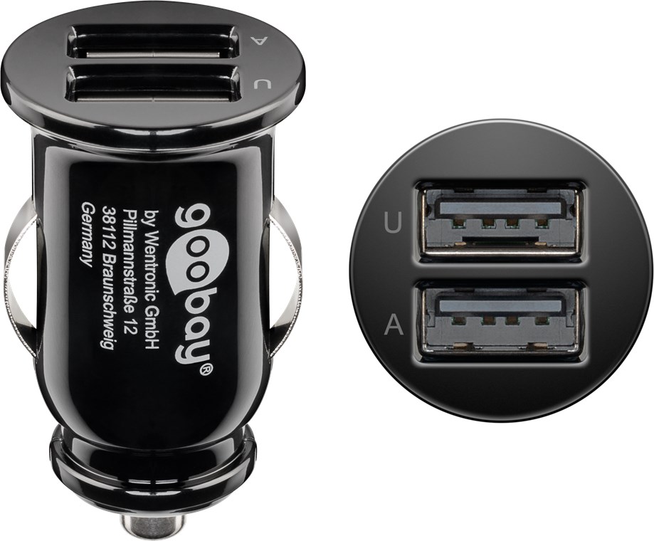 USB Type-C™ Auto-Ladeset (12W/2.4A) - Kfz-Ladeadapter und USB Type-C™ Kabel 1.0m (schwarz)