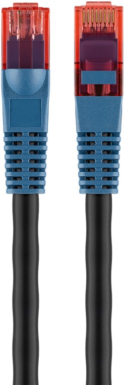 CAT 6 Outdoor-Patchkabel, U/UTP, Schwarz, 10 m - Kabellänge 10 m - Kupferkaschierter Aluminiumleiter (CCA), 2-fach Außenmantel (PE) CAT 6 Outdoor-Patchkabel, U/UTP, Schwarz, 10 m - Kabellänge 10 m - Kupferkaschierter Aluminiumleiter (CCA), 2-fach Außenmantel (PE)