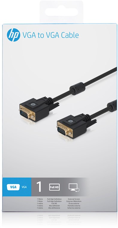 VGA auf VGA Kabel - Kabellänge 1 m - VGA-Stecker (15-polig) > VGA-Stecker (15-polig)
