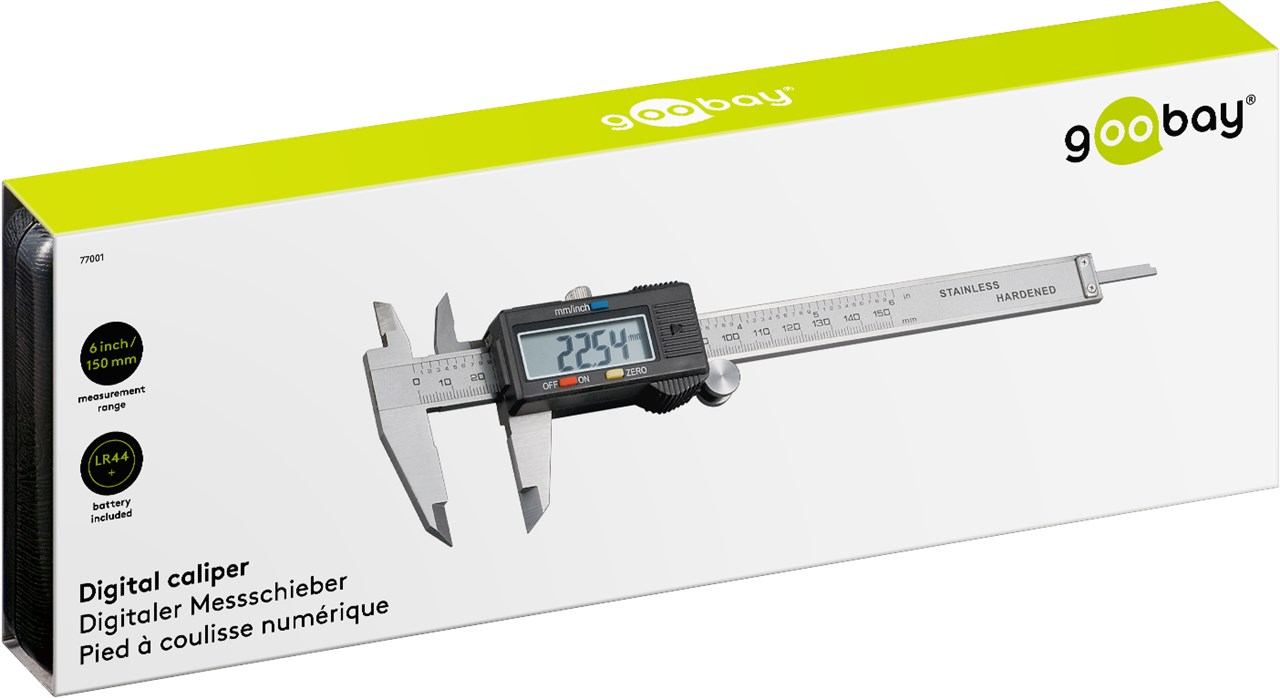 Digitaler Messschieber 150 mm / 6 Zoll - Messbereich 0 - 150 mm - für Messungen von 0 mm - 150 mm Digitaler Messschieber 150 mm / 6 Zoll - Messbereich 0 - 150 mm - für Messungen von 0 mm - 150 mm