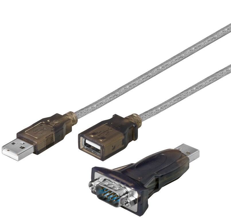 USB seriell RS232 Konverter mini, Transparent - Kabellänge 1.5 m - USB 2.0-Stecker (Typ A) > D-SUB/RS-232-Stecker (9-polig) USB seriell RS232 Konverter mini, Transparent - Kabellänge 1.5 m - USB 2.0-Stecker (Typ A) > D-SUB/RS-232-Stecker (9-polig)