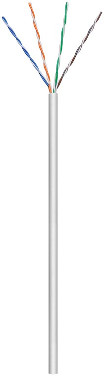 CAT 5e Netzwerkkabel, U/UTP, Grau CAT 5e Netzwerkkabel, U/UTP, Grau - Kabellänge 100 m - Kupferkaschierter Aluminiumleiter (CCA), AWG 26/7 (stranded), PVC-Kabelmantel