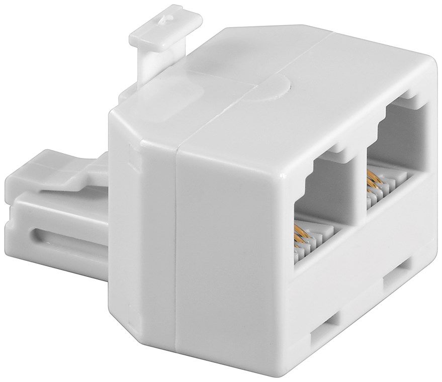 ISDN T-Adapter ISDN T-Adapter - Farbversion Weiß - RJ11/RJ14-Stecker (6P4C) > 2x RJ11/RJ14-Buchse (6P4C)