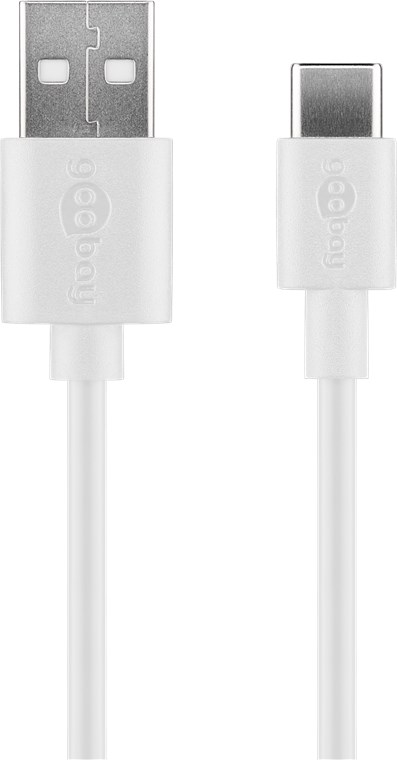 USB-C™ Dual Ladeset 2,4 A - Netzteil mit 2x USB-Buchse und USB Type-C™ 1m Kabel (weiß)