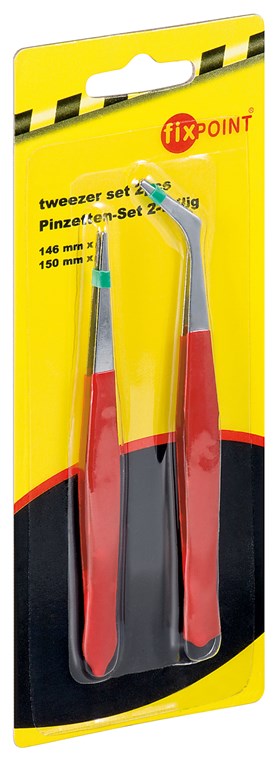 Pinzetten-Set 2-teilig - 1x abgewinkelte Version, 120 mm, 1x gerade Version, 110 mm Pinzetten-Set 2-teilig - 1x abgewinkelte Version, 120 mm, 1x gerade Version, 110 mm