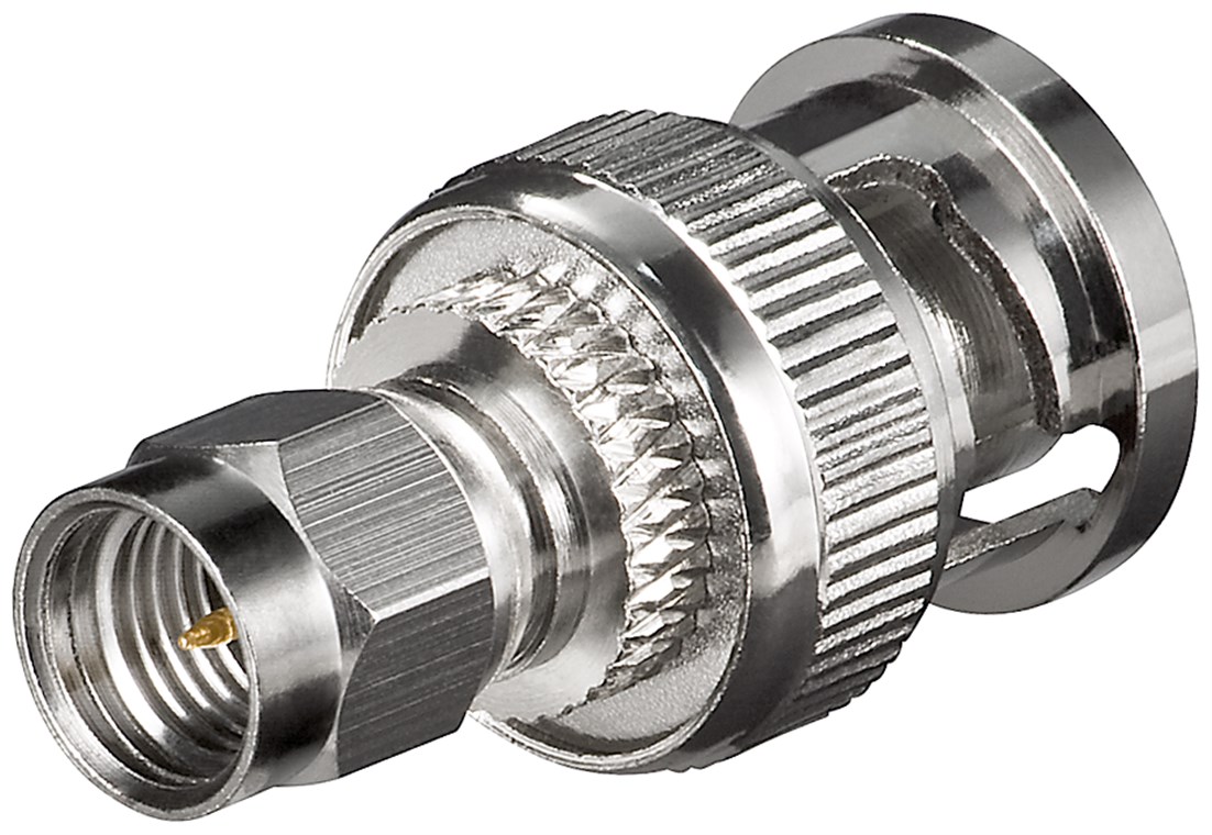 SMA-Stecker > BNC-Stecker SMA-Stecker > BNC-Stecker - mit vergoldetem Kontakt für RG 174/U-Kabel