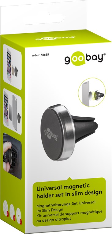 Magnethalterungs-Set Universal im Slim-Design - zur einfachen und sicheren Befestigung mobiler Kleingeräte im Fahrzeug Magnethalterungs-Set Universal im Slim-Design - zur einfachen und sicheren Befestigung mobiler Kleingeräte im Fahrzeug