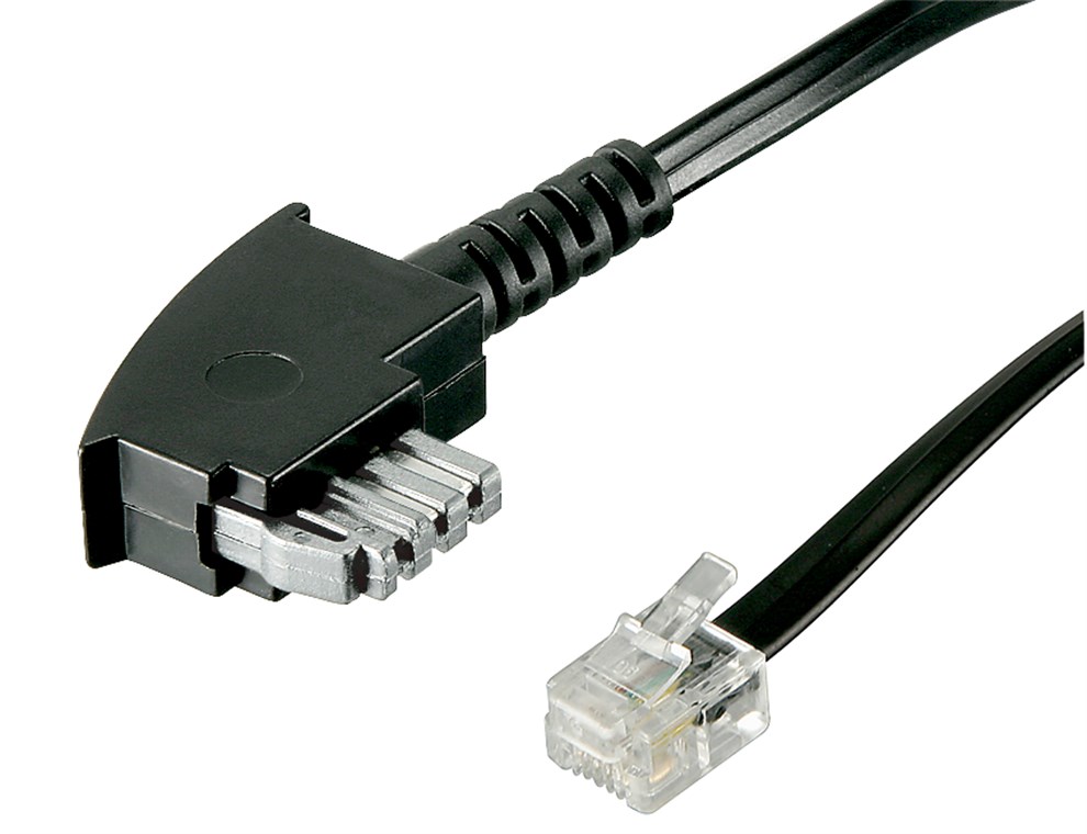 TAE-N Anschlusskabel (Deutschland) 6-polig - Kabellänge 6 m - Kupferkaschierter Aluminiumleiter (CCA), TAE-N-Stecker > RJ12-Stecker (6P6C)