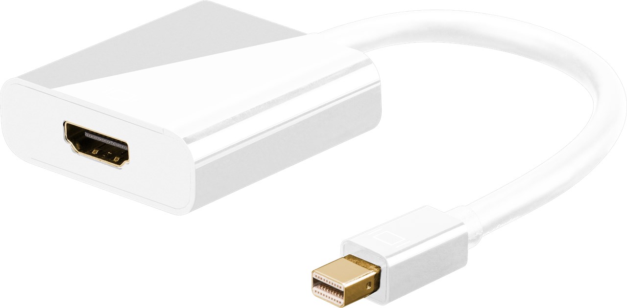 Mini DisplayPort/HDMI™-Adapterkabel 1.2, vergoldet - Kabellänge 0.1 m - Mini DisplayPort-Stecker > HDMI™-Buchse (Typ A)