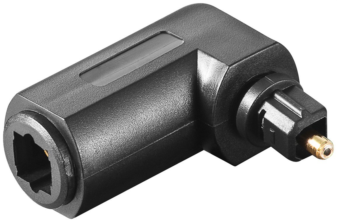 Toslink Digital Audio Adapter 90° - Toslink-Stecker > Toslink-Kupplung