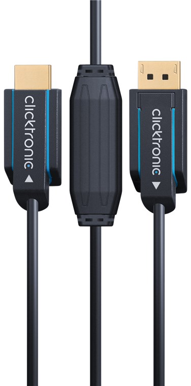 Aktives DisplayPort-auf-HDMI™-Adapterkabel - Kabellänge 10 m - Premium-Kabel|1x DisplayPort-Stecker >> 1x HDMI™-Stecker|10,0 m|4K @ 60 Hz Aktives DisplayPort-auf-HDMI™-Adapterkabel - Kabellänge 10 m - Premium-Kabel|1x DisplayPort-Stecker >> 1x HDMI™-Stecker|10,0 m|4K @ 60 Hz