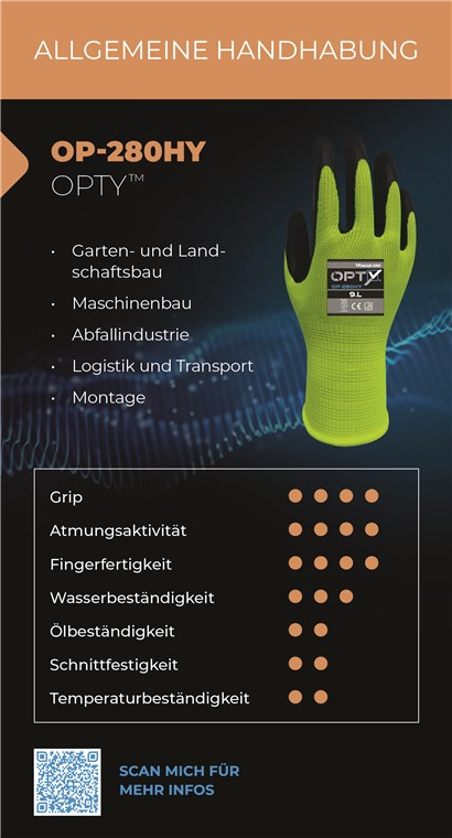 OP-280HY - Größe L/9 - Maschinenbau, Montage, Garten- und Landschaftsbau, Abfallindustrie, Logistik & Transport