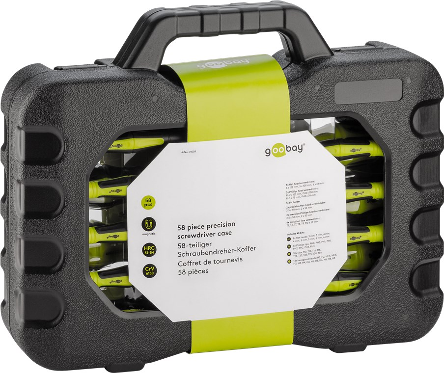 58-teiliger Schraubendreher-Koffer - Lieferung in robustem Kunststoffkoffer 58-teiliger Schraubendreher-Koffer - Lieferung in robustem Kunststoffkoffer