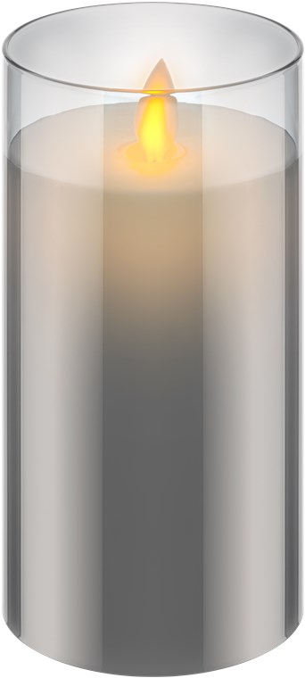 3er-Set LED-Echtwachs-Kerzen im Glas - wunderschöne und sichere Lichtlösung für viele Bereiche wie Haus und Loggia, Büros oder Schulen