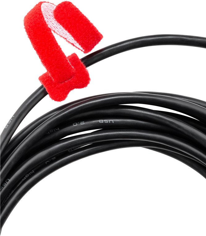 Kabelmanagement Klettverschluss mit Schlaufe - 6er-Set zum Ordnen und Fixieren Kabelmanagement Klettverschluss mit Schlaufe - 6er-Set zum Ordnen und Fixieren