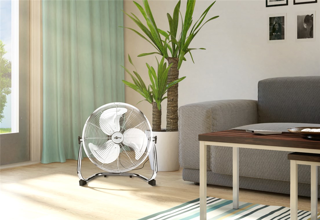 16 Zoll Retro-Bodenventilator - Luftkühler mit Stromkabel 16 Zoll Retro-Bodenventilator - Luftkühler mit Stromkabel