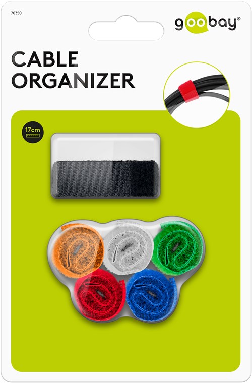 Kabelmanagement Klettverschluss - 6er-Set zum Ordnen und Fixieren