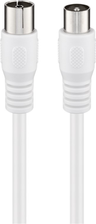 Antennenkabel (class A, >85 dB), 2x geschirmt Antennenkabel (class A, >85 dB), 2x geschirmt - Kabellänge 1 m - Koax-Stecker > Koax-Buchse (vollständig geschirmt)