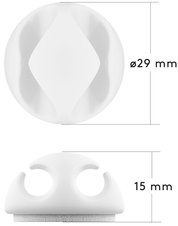 Kabelmanagement-Set, weiß - Farbversion Weiß - 5er-Set zum Ordnen und Fixieren, ablösbar Kabelmanagement-Set, weiß - Farbversion Weiß - 5er-Set zum Ordnen und Fixieren, ablösbar