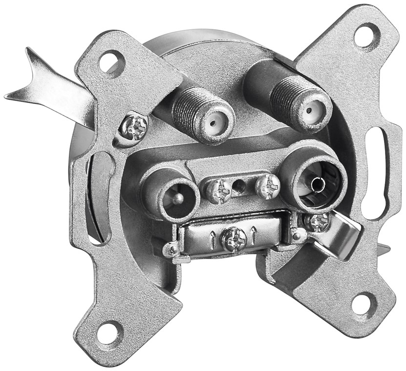 4-Loch Antennen-Stich-/Enddose 4-Loch Antennen-Stich-/Enddose - mit Gleichspannungs (DC)-Durchgang
