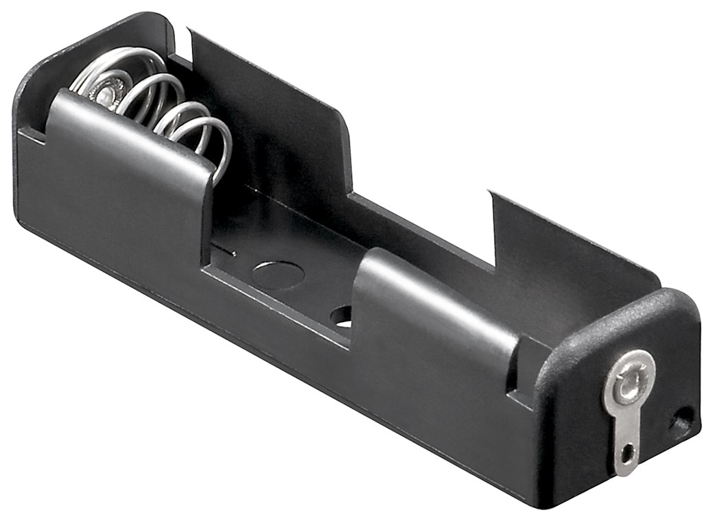 1x AA (Mignon) Batteriehalter 1x AA (Mignon) Batteriehalter - Anschluss, Typ Lötfahne (U) - Lötfahne (U)