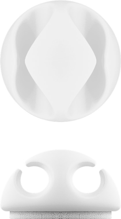 Kabelmanagement 2-Slots, weiß - Farbversion Weiß - 6er-Set zum Ordnen und Fixieren, ablösbar Kabelmanagement 2-Slots, weiß - Farbversion Weiß - 6er-Set zum Ordnen und Fixieren, ablösbar