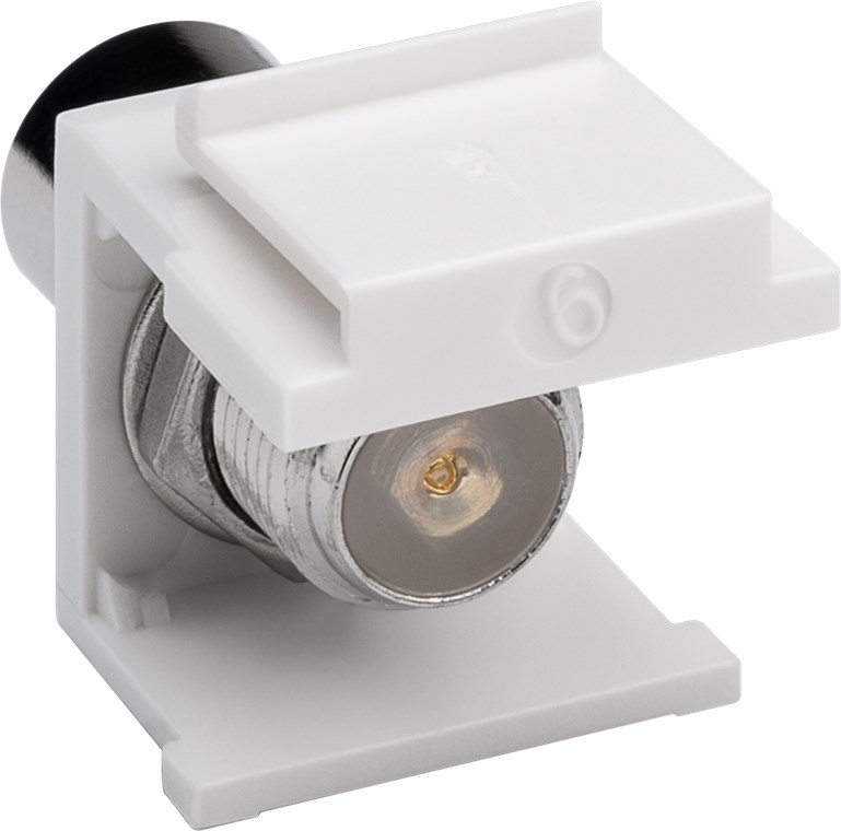 Keystone Modul SAT/Antenne - 16,2 mm Breite, Koax-Stecker > F-Buchse Keystone Modul SAT/Antenne - 16,2 mm Breite, Koax-Stecker > F-Buchse
