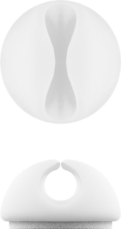 Kabelmanagement 1-Slot, weiß - Farbversion Weiß - 5er-Set zum Ordnen und Fixieren, ablösbar Kabelmanagement 1-Slot, weiß - Farbversion Weiß - 5er-Set zum Ordnen und Fixieren, ablösbar