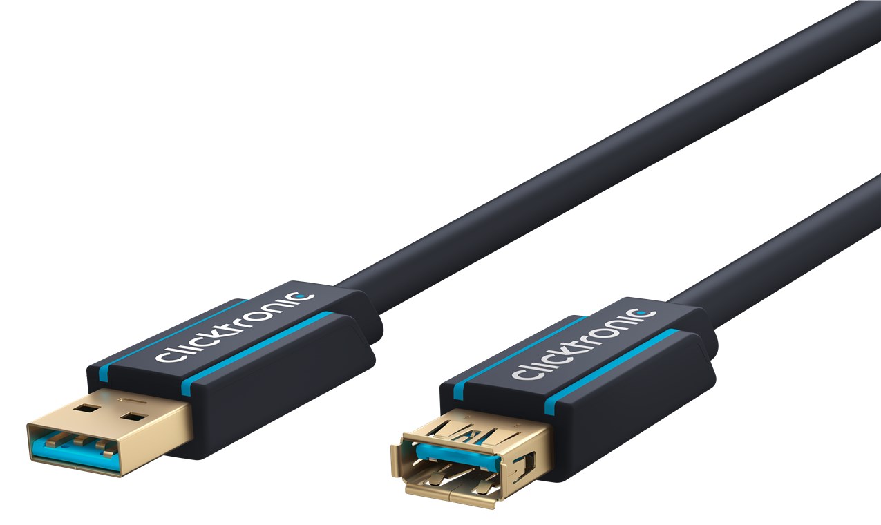 USB-A-Verlängerungskabel - Kabellänge 3 m - Premium-Kabel|USB-A-Stecker USB-A-Buchse|3,0 m|5 Gbit/s USB-A-Verlängerungskabel - Kabellänge 3 m - Premium-Kabel|USB-A-Stecker USB-A-Buchse|3,0 m|5 Gbit/s