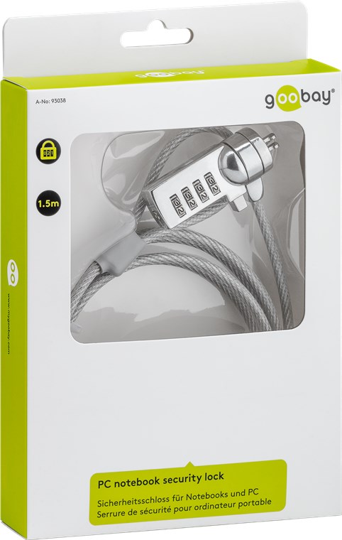 Sicherheitsschloss für Notebooks und PC - Zahlenschloss mit 4 stelliger Kombination Sicherheitsschloss für Notebooks und PC - Zahlenschloss mit 4 stelliger Kombination