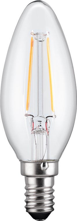 Filament-LED-Kerze, 2,8 W - Sockel E14, ersetzt , warmweiß, nicht dimmbar