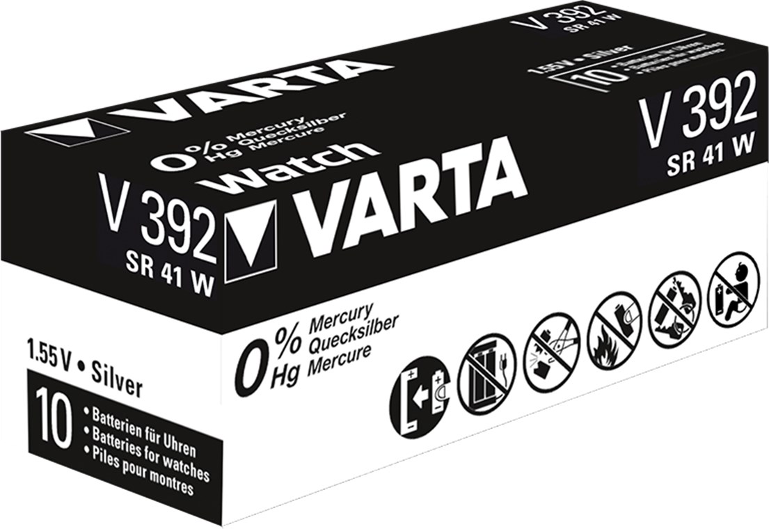 SR41 (V392) - Silberoxid-Zink-Knopfzelle, 1,55 V Uhrenbatterie