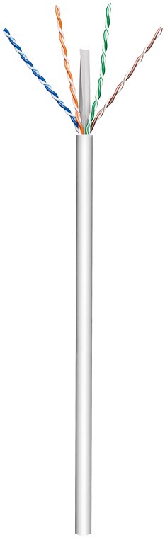 CAT 6 Netzwerkkabel, U/UTP, Grau CAT 6 Netzwerkkabel, U/UTP, Grau - Kabellänge 100 m - Kupferleiter (CU), AWG 23/1 (solid), halogenfreier Kabelmantel (LSZH)