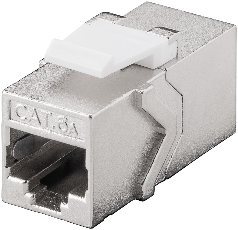 Keystone Modul RJ45 Kupplung/Verbinder CAT 6A, STP Keystone Modul RJ45 Kupplung/Verbinder CAT 6A, STP - 14,7 mm Breite, 2x RJ45-Buchse (8P8C)