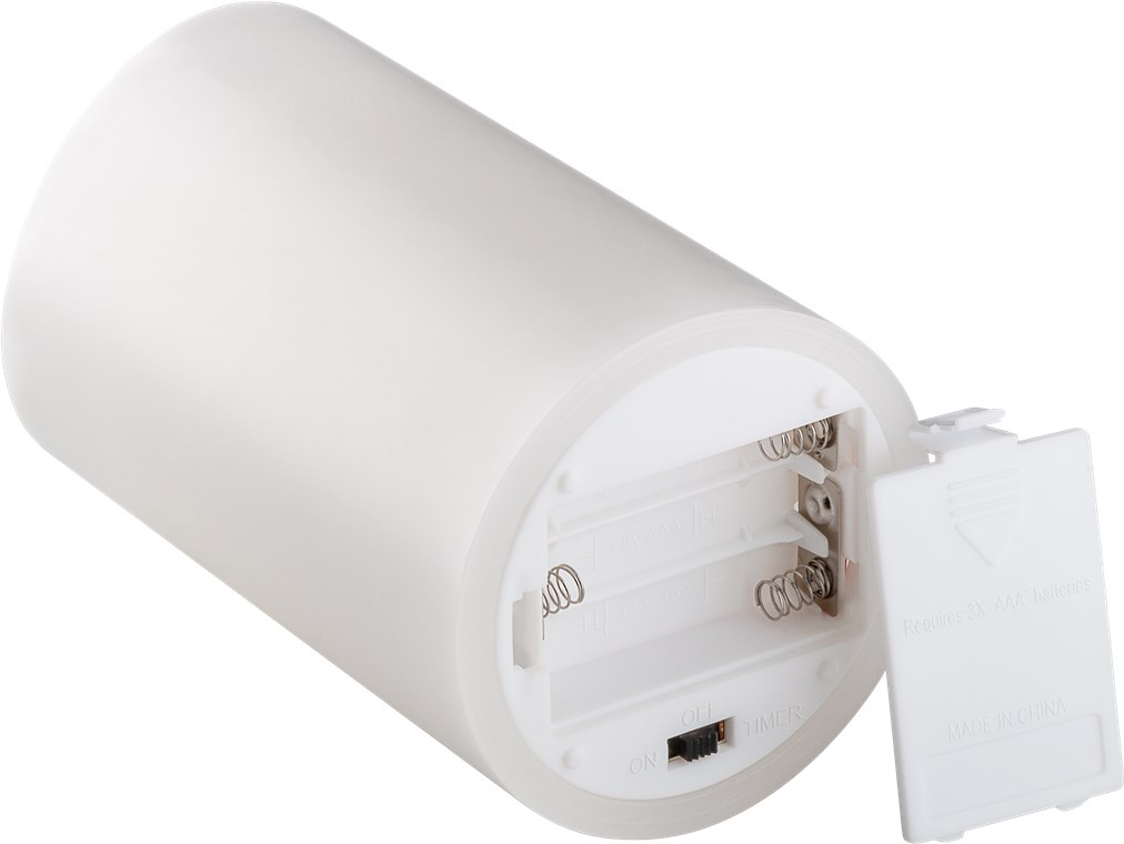 3er-Set LED-Echtwachs-Kerzen, weiß - wunderschöne und sichere Lichtlösung für viele Bereiche wie Haus und Loggia, Büros, oder Schulen