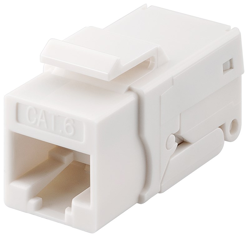 Keystone Modul RJ45 CAT 6, UTP Keystone Modul RJ45 CAT 6, UTP - 16,2 mm breit, Klemmleiste für werkzeugfreie LSA-Montage, Snap-In-System