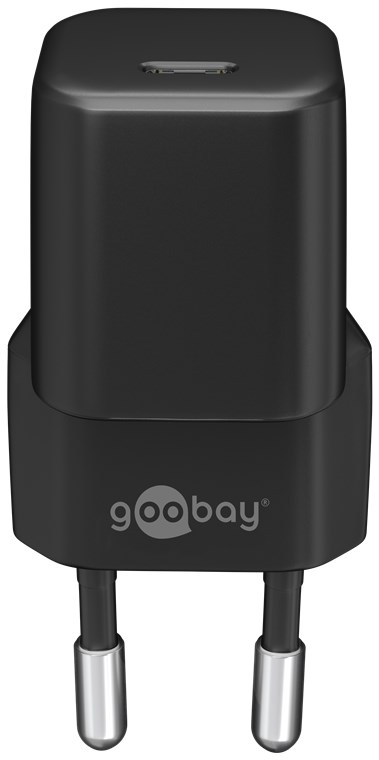 USB-C™ PD (Power Delivery) Schnellladegerät Nano (20 W), Schwarz - geeignet für Geräte mit USB-C™ (Power Delivery) wie z.B. iPhone 12