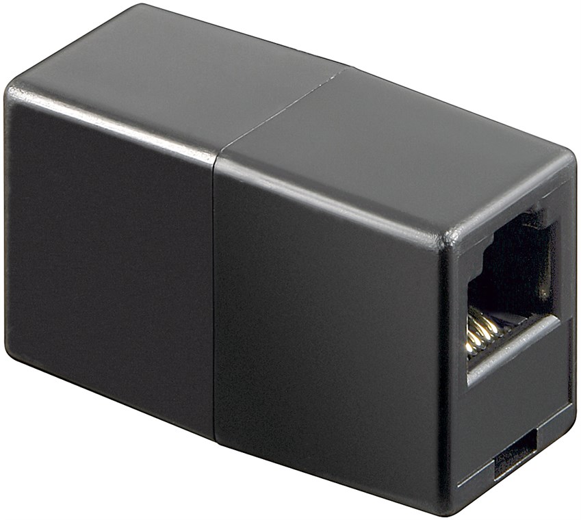 Telefon Adapter Telefon Adapter - Farbversion Schwarz - RJ11/RJ14-Buchse (6P4C) > RJ11/RJ14-Buchse (6P4C)